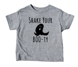 Shake Your BOO-Ty Toddler Shirt Funny Ghost Halloween Fall Boy Girl Kids Clothing