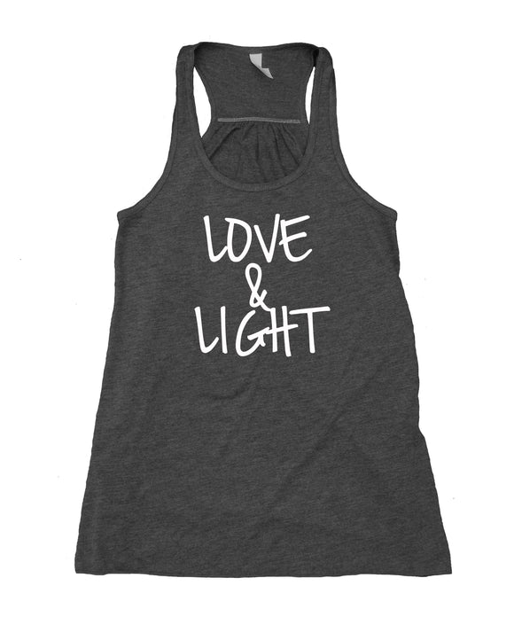 Love And Light Tank Top Spiritual Yoga Meditation Hippie Inspirational Flowy Racerback Tank